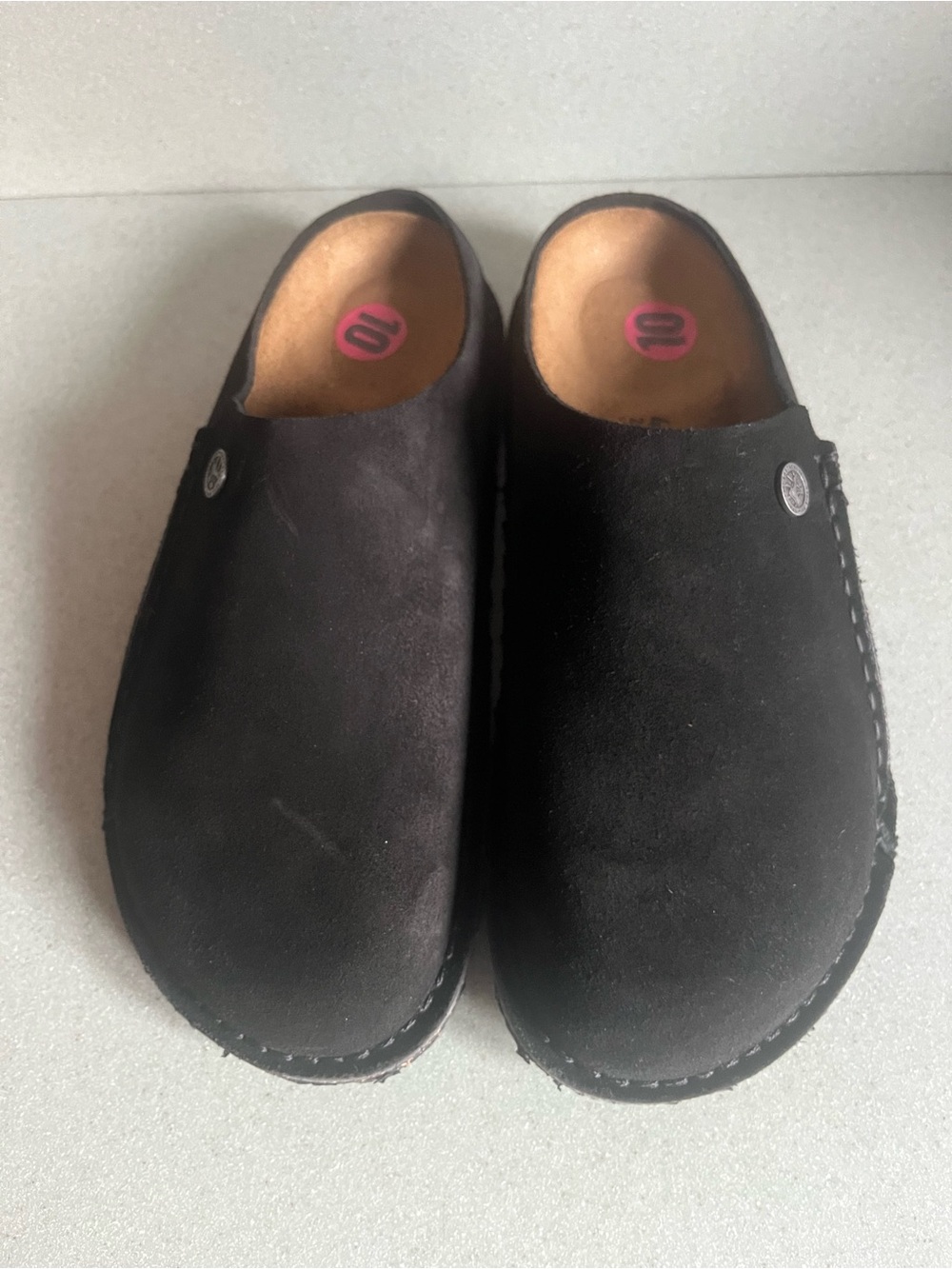Birkenstock unisex Black Suede Zermatt premium mule sz 10 New
